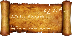 Énisz Alexandra névjegykártya