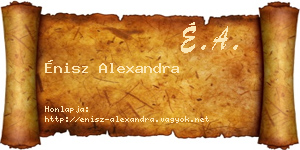 Énisz Alexandra névjegykártya